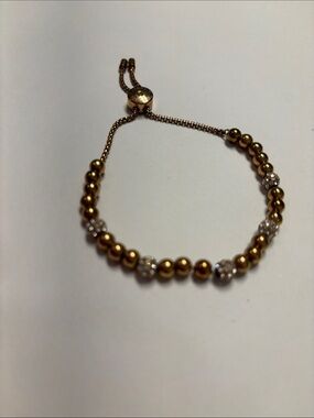 Michael Kors Gold-Tone Beaded Bracelet with Pavé Accent Beads